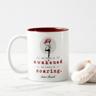Anne Bronte Poem Quote - My Soul is Awakened Two-Tone Coffee Mug
