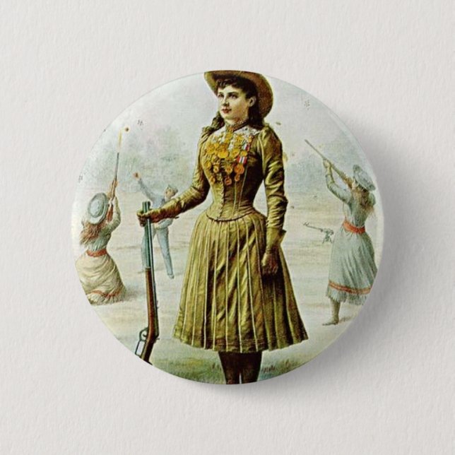 Anne Oakley 6 Cm Round Badge (Front)