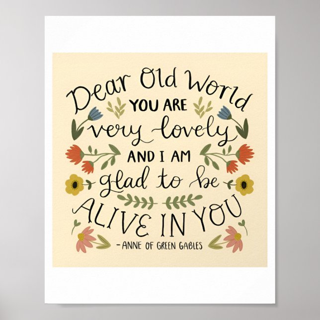 Anne of Green Gables Dear Old World Poster (Front)