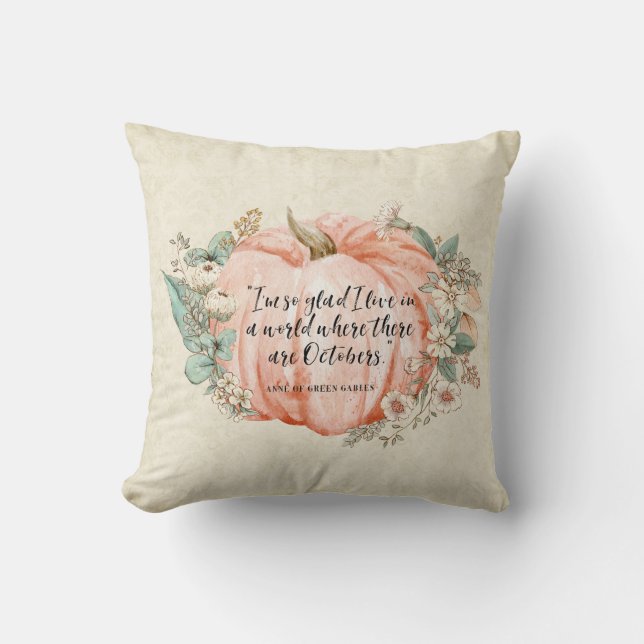 Anne of Green Gables October Quote Cushion (Front)
