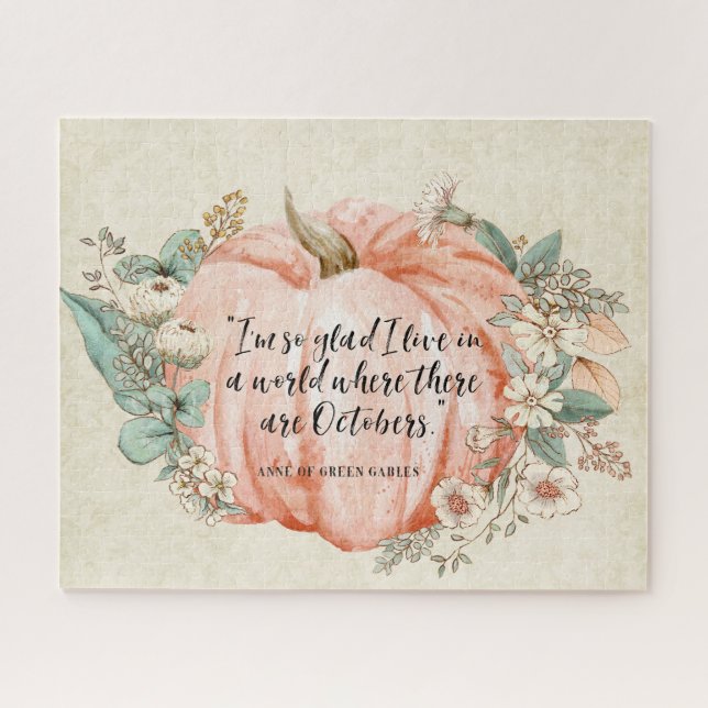 Anne of Green Gables October Quote Jigsaw Puzzle (Horizontal)