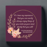 Anne Of Green Gables Quote I - Cute Style Plaque<br><div class="desc">Cute design, perfect for anyone who loves the book Anne Of Green Gables written by female author Lucy Maud Montgomery! "It's been my experience that you can nearly always enjoy things if you make up your mind firmly that you will." Anne Shirley quote from L. M. Montgomery's novel. Do you...</div>
