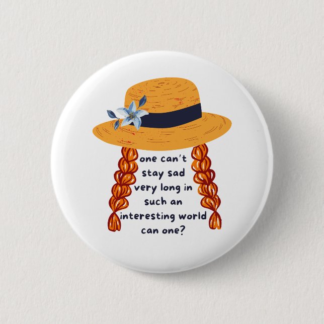 Anne Of Green Gables Shirley Book Quote 6 Cm Round Badge (Front)