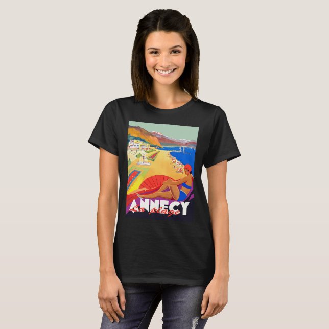 Annecy Beach Girl T-Shirt (Front Full)