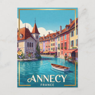 Annecy France Historic Travel Postcard