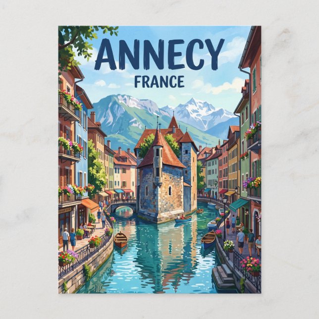 Annecy France Postcard (Front)