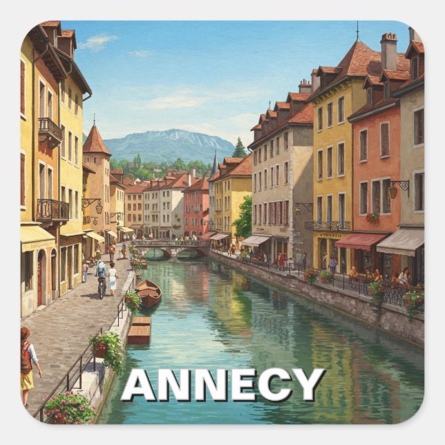 Annecy France  Square Sticker (Front)