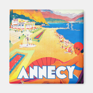 Annecy France vintage travel Magnet