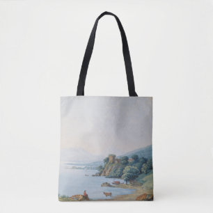 Annecy Lake with Castle by Carl Ludwig Hackert Tote Bag