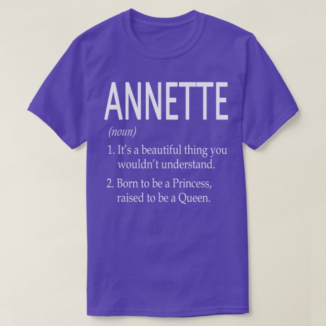 Annette Name Gift T-Shirt (Design Front)