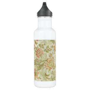 Annette Vintage Floral Pattern Water Bottle