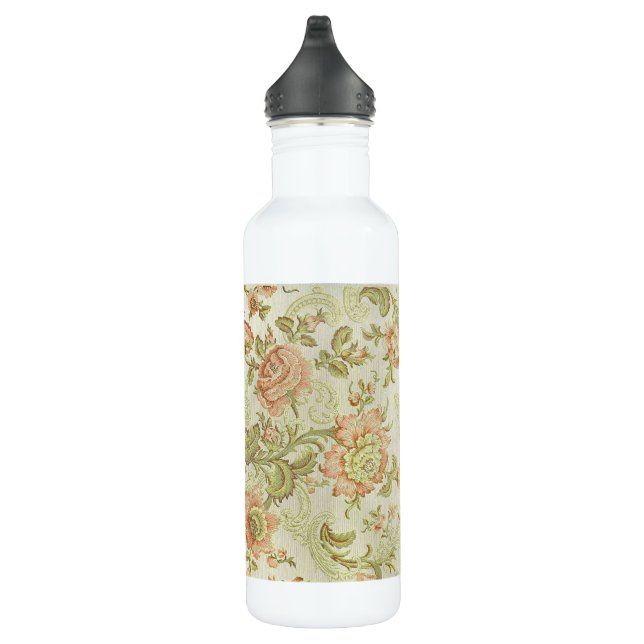 Annette Vintage Floral Pattern Water Bottle (Right)