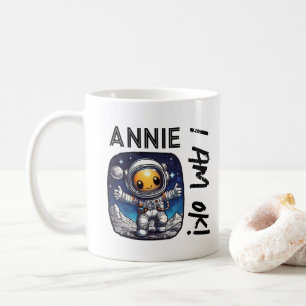 Annie I Am OK! Song Lyrics Twist With Astronaut Coffee Mug