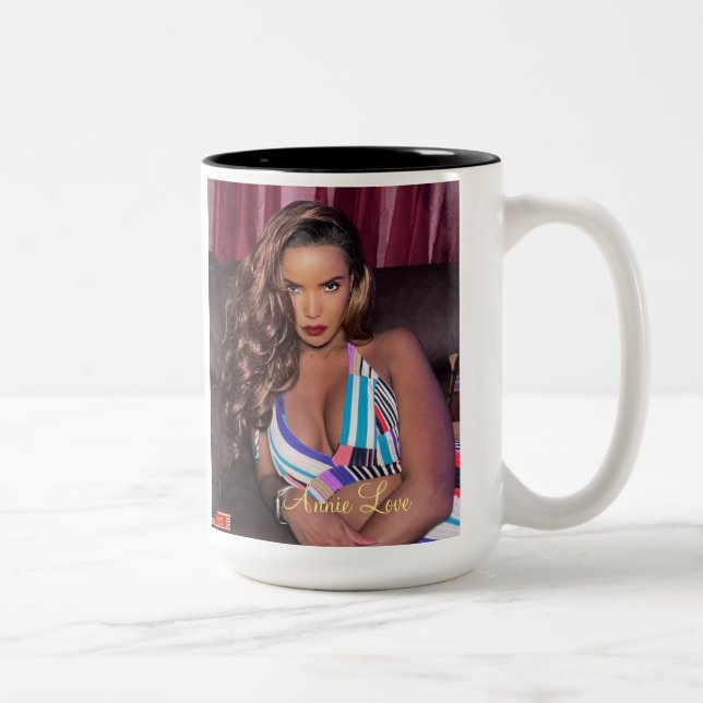 ANNIE LOVE  Two-Tone Mug, 15 oz Coffee Mug (Right)