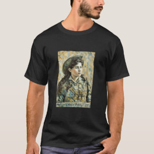 Annie Oakley femalegun slinger 1800s cowgirl art T-Shirt