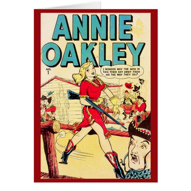 "Annie Oakley" Vintage Comic Cover Card (Front)