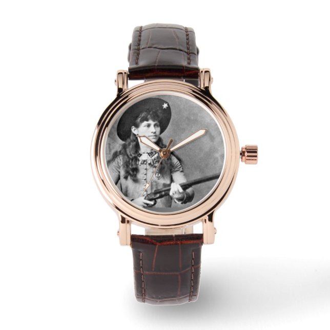 ANNIE OAKLEY WITH GUN LADIES WRIST WATCH (Front)