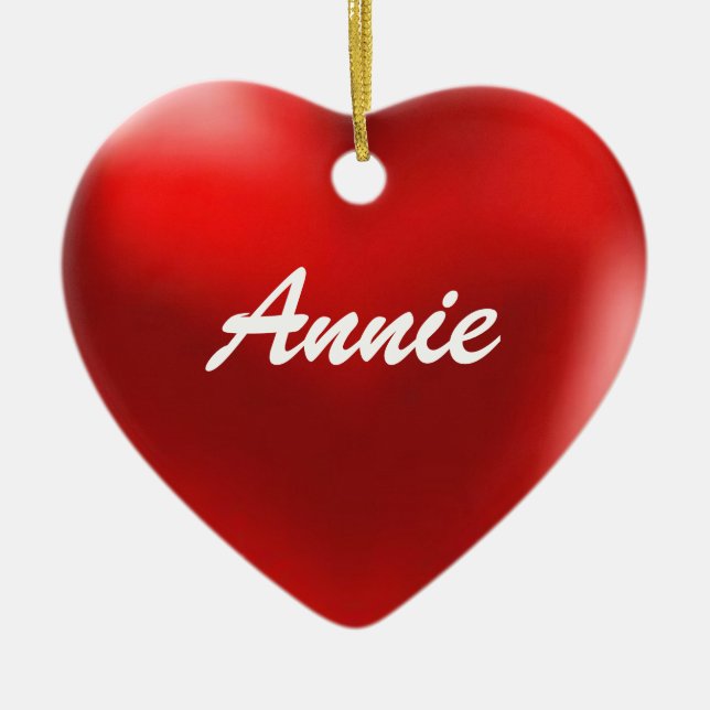 Annie Ornament Heart (Front)