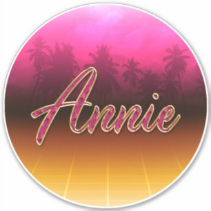 Annie Vorname Name golden pink Aufkleber Sticker