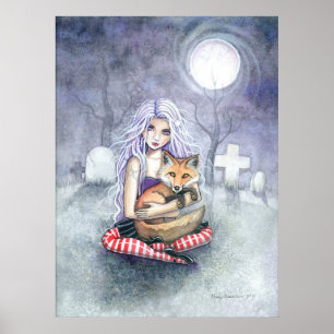 Annie's Fox Gothic Girl and Fox Poster