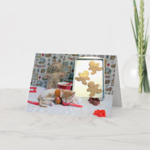 Annie's Gingerbread Cookies ( Cat / Kitten ) Holiday Card