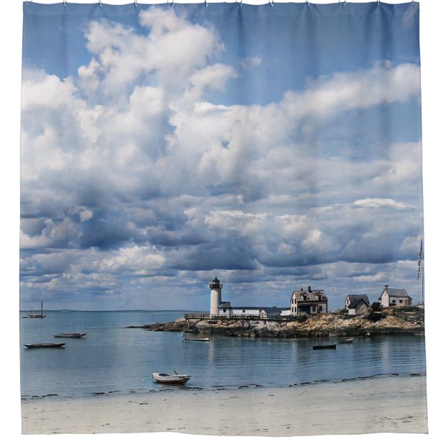 Annisquam Lighthouse, Gloucester MA c1904 Shower Curtain (Front)