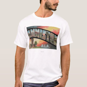 Anniston, Alabama - Large Letter Scenes T-Shirt