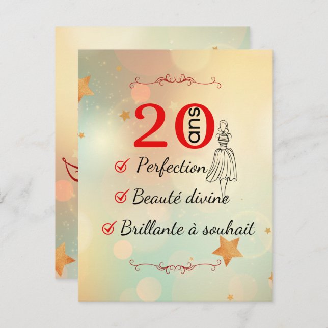 anniversaire 20 ans beauté divine (Front/Back)