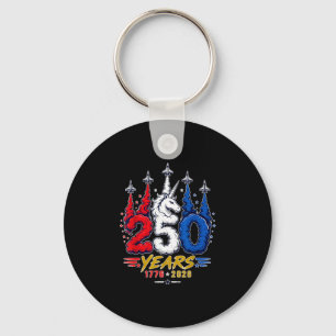Anniversary 1776-2026 usa patriotic unicorn july key ring