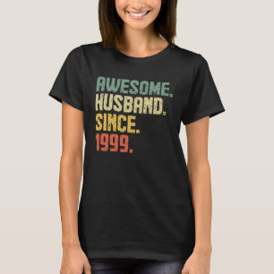 Anniversary Awesome Husband Since 1999 Retro T-Shirt