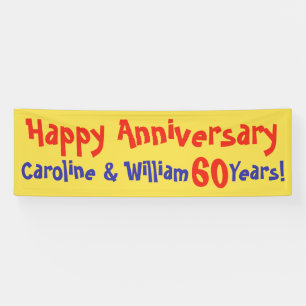 Anniversary Banner with Name and Number
