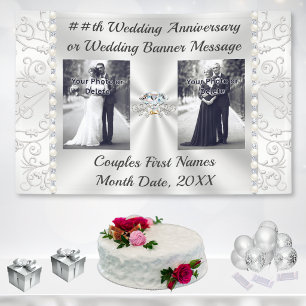 Anniversary Banners or Diamond Wedding Banner
