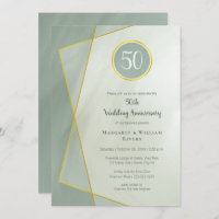 anniversary birthday 50th greyed jade w gold frame