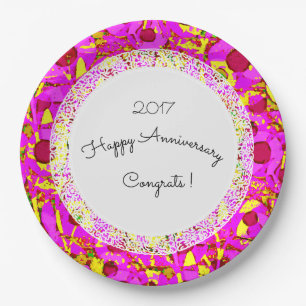 Anniversary_Birthday_Mod+Floral_Lace-Template Paper Plate