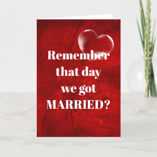 Anniversary Bubble Heart on Red Leather Card
