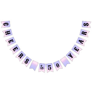 Anniversary bunting flags custom year