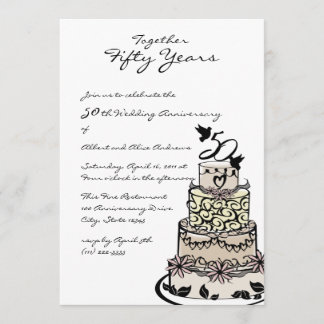 Anniversary Cake Invitation
