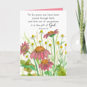 Anniversary Cancer Survivor Scripture Ephesians  Card