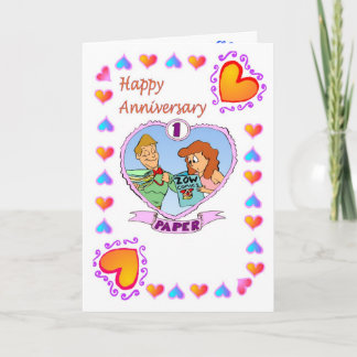 Anniversary card - 1st paper