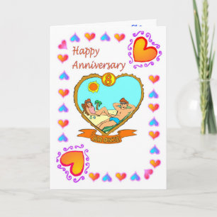 Anniversary card 8th bronze