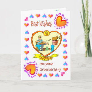 Anniversary card 9 pottery