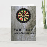 Anniversary Card for Husband with Dart Board