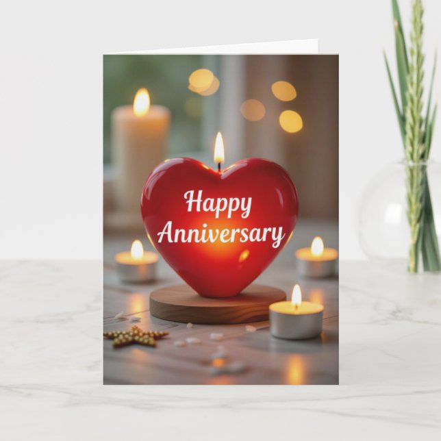 Anniversary Card, happy anniversary, wedding celeb Holiday Card (Front)