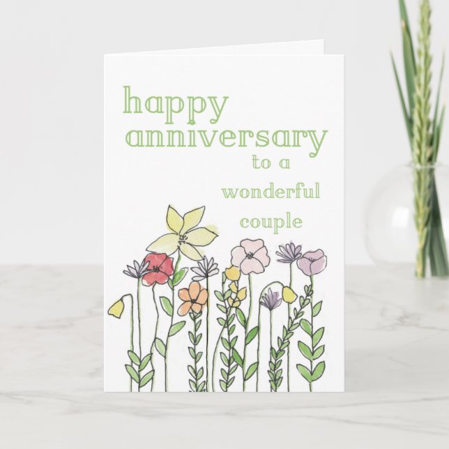 Anniversary card - to a wonderful couple (Front)