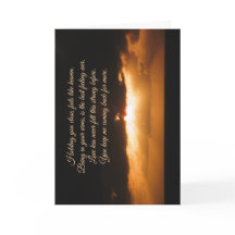 Anniversary card with sunset
