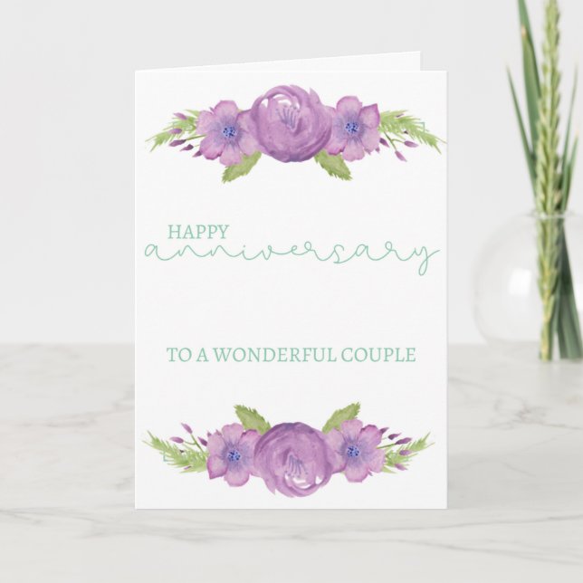 Anniversary Card - Wonderful Couple (Front)