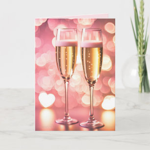 Anniversary Champagne Flutes Card