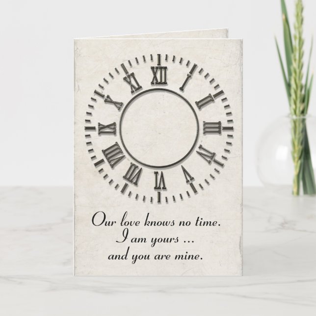 Anniversary Clock with No Hands  Card (Front)
