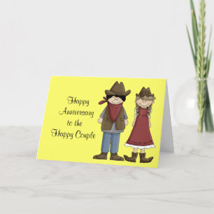 Anniversary Congratulations Cartoon Couple Card