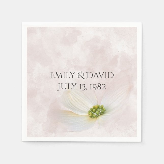 Anniversary Cosmos Flower  Napkin (Front)